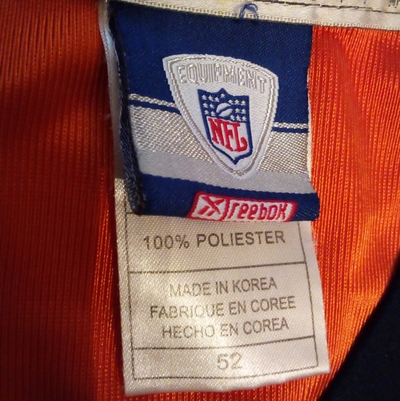 Reebok NFL Equipment Denver Broncos Jay Cutler #6 Embriodered Jersey Size 52 - Picture 2 of 10